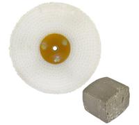 AB Tools Coarse Sisal Fast Cut Buffing Polishing Mop 6" X 1.5" 3 Row With Compound 250G