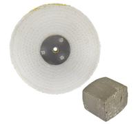 AB Tools Coarse Sisal Fast Cut Buffing Polishing Mop 6" X 2" 4 Row With Compound 250G