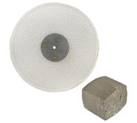 AB Tools Coarse Sisal Fast Cut Buffing Polishing Mop 8" X 0.5" 1 Row With Compound 250G