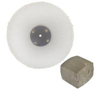 AB Tools Coarse Sisal Fast Cut Buffing Polishing Mop 8" X 2" 4 Row With Compound 250G