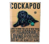 AB Tools Cockapoo Dog Metal Sign Plaque Metal Tin House Garden Home Wall Art Door