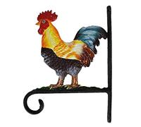 AB Tools Cockerel/Chicken Basket Flower Hook/Hanger Farm Cast Iron Door Wall House