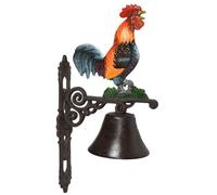AB Tools Cockerel Rooster Chicken Bell Cast Iron Sign Door Wall Fence Post Gate House