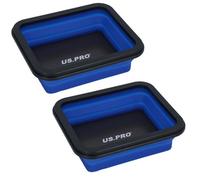 AB Tools Collapsible Magnetic Magnet Parts Tray Storage Holder Container 132 X 158mm 2 Pack