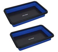 AB Tools Collapsible Magnetic Magnet Parts Tray Storage Holder Container 178mm X 278mm 2 Pack
