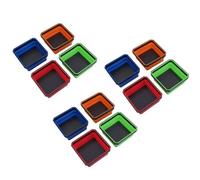 AB Tools Collapsible Magnetic Parts Tray Dish Storage Bowl Holder Plastic Multicoloured 12Pc