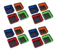 AB Tools Collapsible Magnetic Parts Tray Dish Storage Bowl Holder Plastic Multicoloured 16Pc