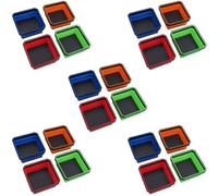 AB Tools Collapsible Magnetic Parts Tray Dish Storage Bowl Holder Plastic Multicoloured 20Pc