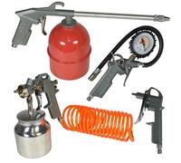 AB Tools Compressor Air Accessory Tool Kit Spraying Tyre Inflating Hose Blow Gun 5Pc Set