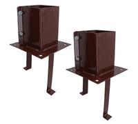 AB Tools Concrete In Wooden Post Shoe Support Base Bracket Holder 100 X 100mm 2Pk