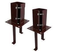 AB Tools Concrete In Wooden Post Shoe Support Base Bracket Holder 75 X 75mm 2Pk