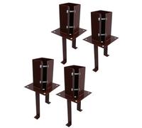 AB Tools Concrete In Wooden Post Shoe Support Base Bracket Holder 75 X 75mm 4Pk