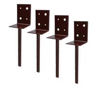 AB Tools Concrete In Wooden Post Support Base Bracket 75 X 75mm Carport Decking 4Pk