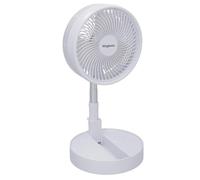 AB Tools Cordless Telescopic Folding Fan Cooler Cooling Portable 93 - 975mm White