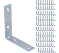 AB Tools Corner Bracket Fastener Brace Mending Reinforcing Plate 65mm X 65mm 100Pc
