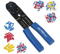 AB Tools Crimper Plier Wire Cutter Stripper And Electrical Terminal Connector 101Pc