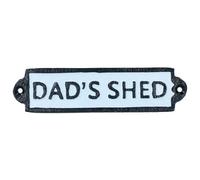 AB Tools Dads Shed Cast Iron Sign Plaque Door Wall House Gate Post Garage Workshop