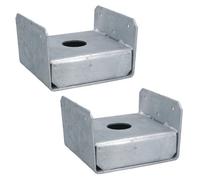 AB Tools Deck Post Base Holder Pillar Foot Bracket 100mm X 100mm Pergola Canopy 2Pk