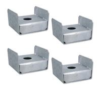 AB Tools Deck Post Base Holder Pillar Foot Bracket 100mm X 100mm Pergola Canopy 4Pk