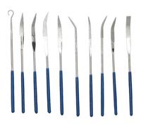 AB Tools Diamond Coated Precision Riffler File Set Needle Files 10Pc For Jewellery Glass