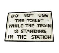 AB Tools Do Not Use Toilet White Black Cast Iron Sign Plaque Wall Fence Gate Post