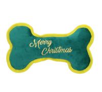 AB Tools Dog Christmas Gift Merry Christmas Squeaky Bone Plush Play Toy Xmas Present