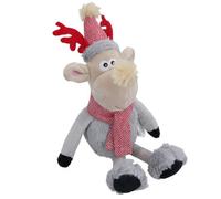 AB Tools Dog Christmas Gift Squeaky Winter Red Rudolph Plush Play Toy Xmas Present