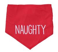 AB Tools Dog Christmas Red Decorative 'naughty' Bandanna - One Size Dog Festive Clothes