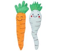 AB Tools Dog Party Christmas Carrot & Parsnip Plush Squeaky Toy Bundle Festive Gift