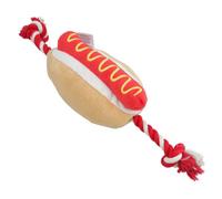AB Tools Dog Puppy Gift Hot Dog Food Themed Soft Plush Squeaky Toy Present