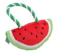 AB Tools Dog Puppy Gift Watermelon Food Themed Soft Plush Rope Squeaky Toy Present
