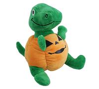AB Tools Dog Puppy Small Plush Comfort Squeaky Dinosaur In Pumpkin Toy