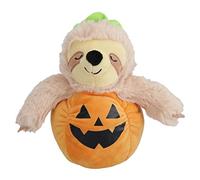 AB Tools Dog Puppy Small Plush Comfort Squeaky Sloth Pumpkin Toy