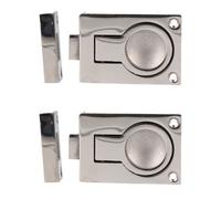 AB Tools Door Lock Locker Catch Flush Lifting Ring Handle Marine Stainless Steel 2 Pack