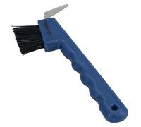 AB Tools Durable Blue Horse Hoof Pick & Brush with Wave Grip Handle Stable Accessory