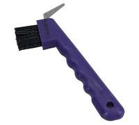 AB Tools Durable Purple Horse Hoof Pick & Brush with Wave Grip Handle Stable Accessory