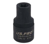 AB Tools E10 Female Impacted Impact Torx Star E Socket 1/2In Drive Shallow