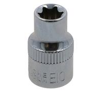 AB Tools E10 Female Torx Socket Star Bit 3/8" Drive Standard External Chrome Vanadium