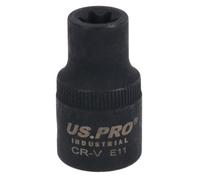 AB Tools E11 Female Impacted Impact Torx Star E Socket 1/2In Drive Shallow