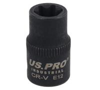 AB Tools E12 Female Impacted Impact Torx Star E Socket 3/8In Drive Shallow