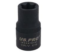 AB Tools E16 Female Impacted Impact Torx Star E Socket 1/2In Drive Shallow