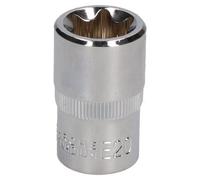 AB Tools E20 Female Torx Socket Star Bit 1/2" Drive Standard External Chrome Vanadium