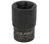 AB Tools E22 Female Impacted Impact Torx Star E Socket 1/2In Drive Shallow