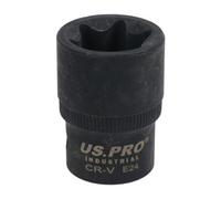 AB Tools E24 Female Impacted Impact Torx Star E Socket 1/2In Drive Shallow