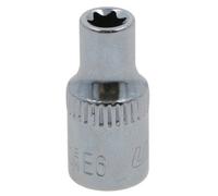 AB Tools E6 Female Torx Socket Star Bit 1/4" Drive Standard External Chrome Vanadium