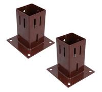 AB Tools Easy Grip Fence Post Bolt Down Shoe Holder Support Clamp 75mm X 75mm 2Pk