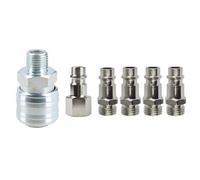 AB Tools Euro Air Line Hose Compressor Fitting Connector Quick Release Set 1/4" Bsp