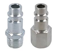 AB Tools Euro Air Line Hose Compressor Fittings Connector Male Quick Release 2 Pack 1/4"