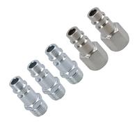 AB Tools Euro Air Line Hose Compressor Fittings Connector Male Quick Release 5 Pack 1/4"