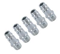 AB Tools Euro Air Line Hose Fitting Connector Quick Release 1/4 Bsp Male Thread 5Pk